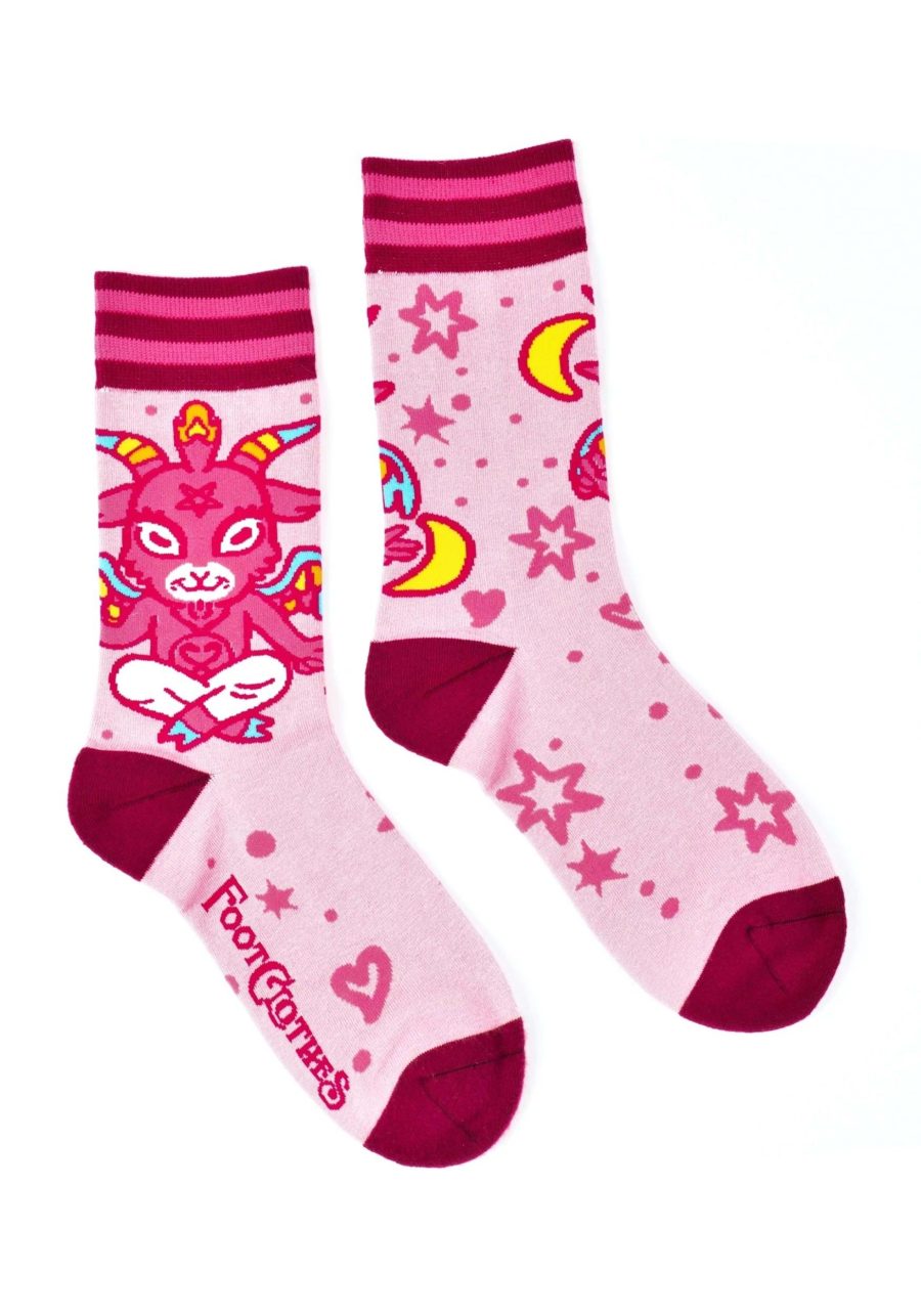 Cute Baphomet Goat Adult Socks