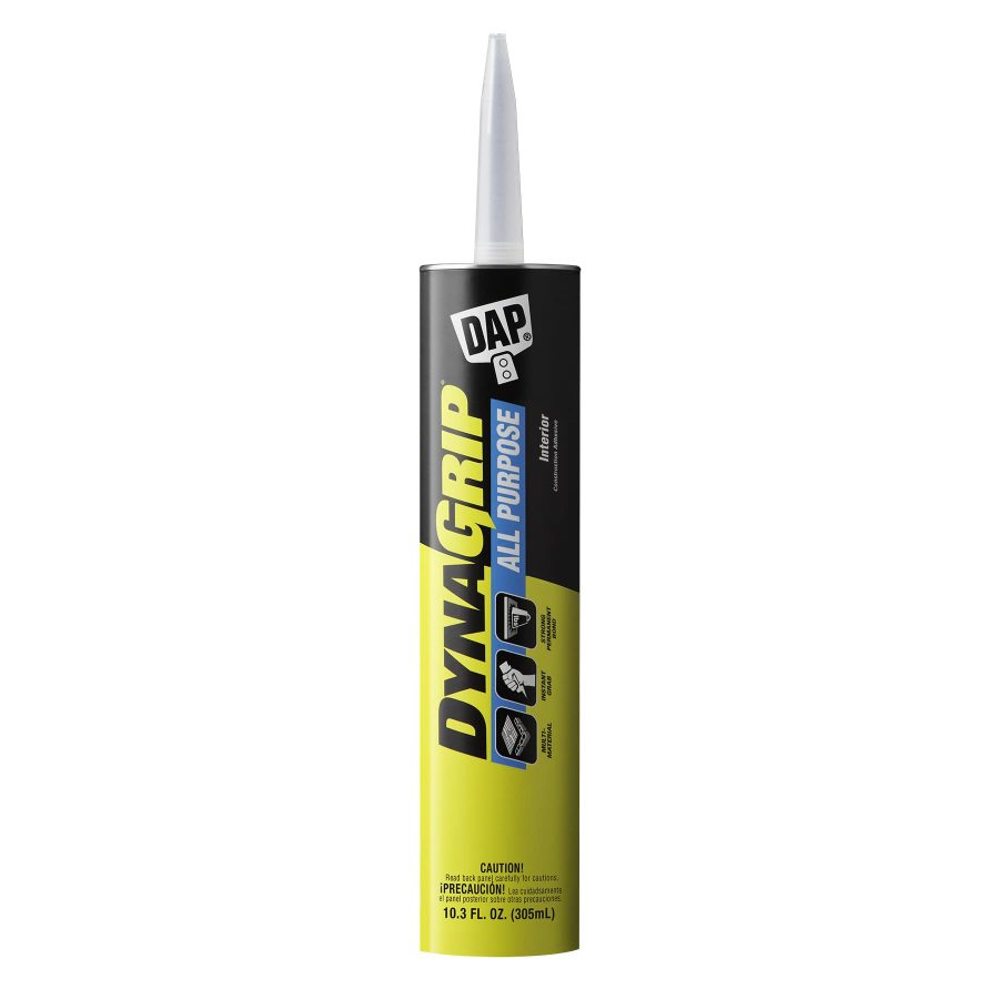 DAP 7079827501 DynaGrip Construction Adhesive 10.3 oz Purpose, White (Case of 12)