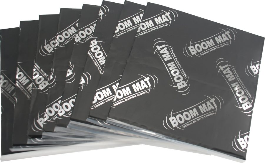 DESIGN ENG 50204 0Boom Mat Sound 2mm Damping Material with Adhesive Backing, 12 INCH x 12.5 INCH (Pack of 8)