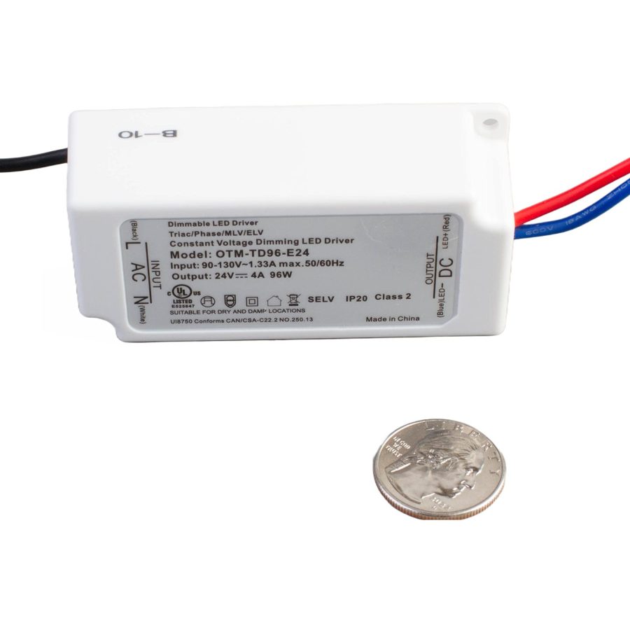 Dimmable LED Driver, UL Listed 24v 96w Power Supply 4 amp triac dimming Constant