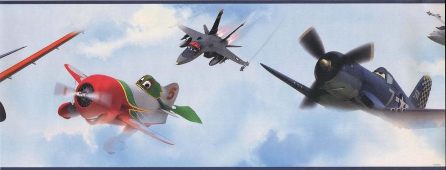 Disney Planes in The Sky Clouds Kids DS7718BD Wallpaper Border