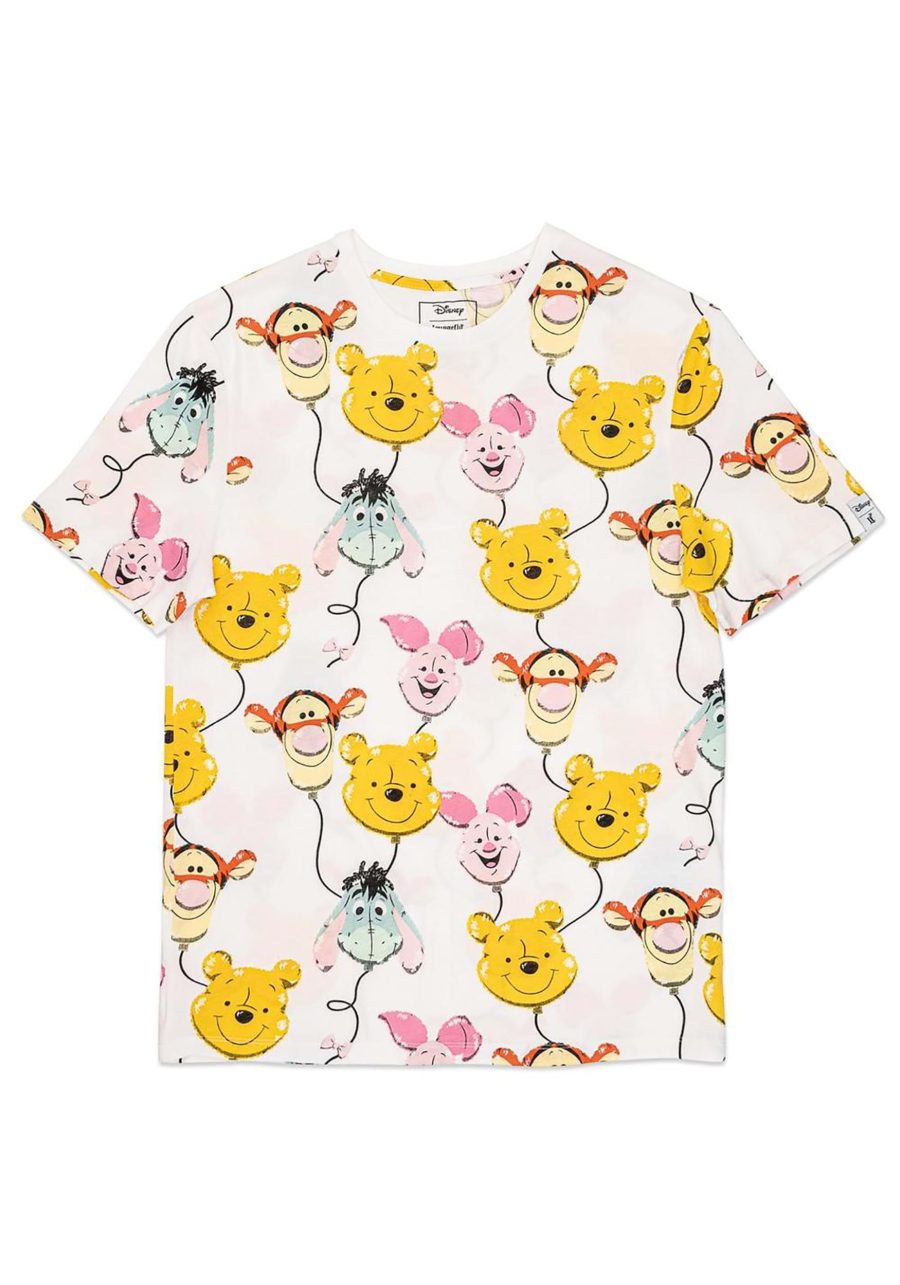 Disney Pooh Gang Balloons All Over Print Adult T-Shirt