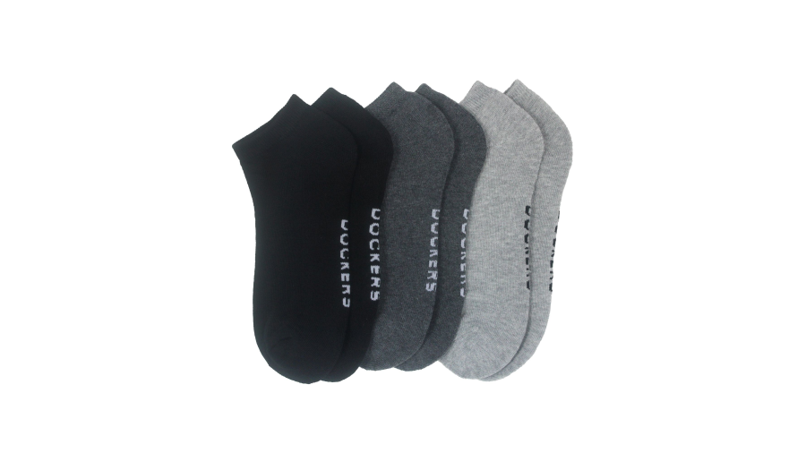 Dockers 1/2 Cushion Low Cut Socks, 3 Pack, Men's, Black OS