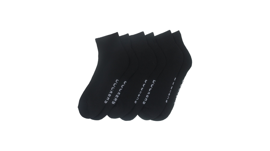 Dockers 1/2 Cushion Quarter Socks, 3 Pack, Men's, Black OS