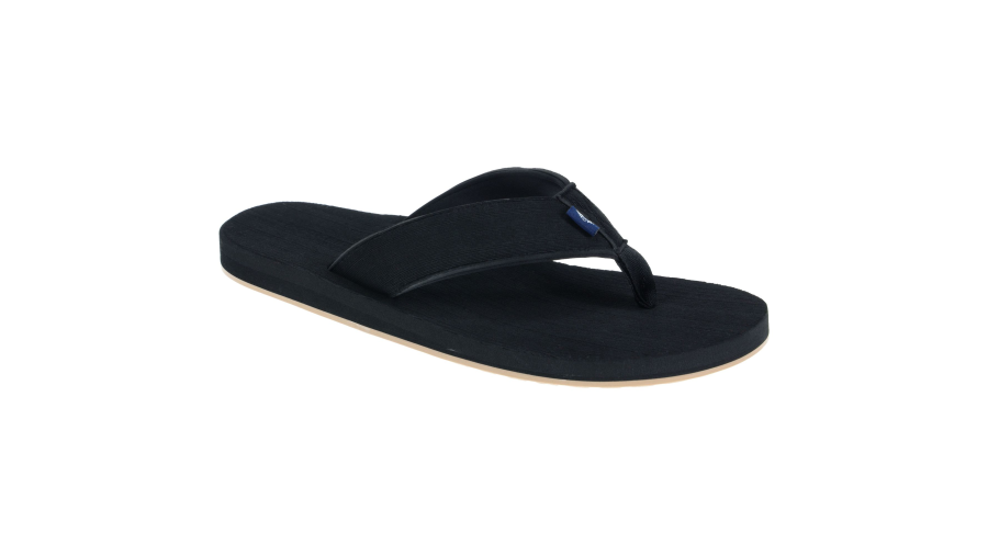 Dockers Brushed Upper Flip Flops, Men's, Black 10