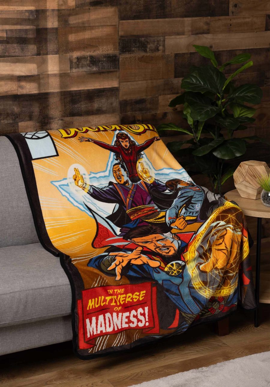 Dr. Strange Comic Madness Throw Blanket