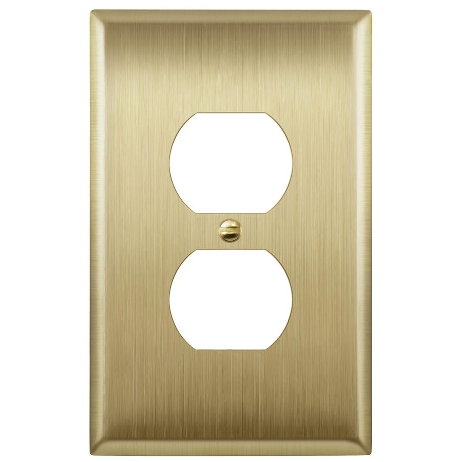 Duplex Receptacle Metal Wall Plate, Stainless Steel Outlet Cover, Corrosion Resi