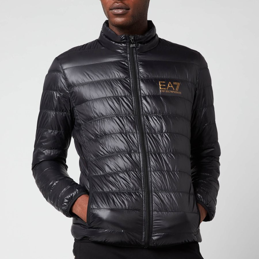 EA7 Men's Core ID Down Light Padded Jacket - Black - M