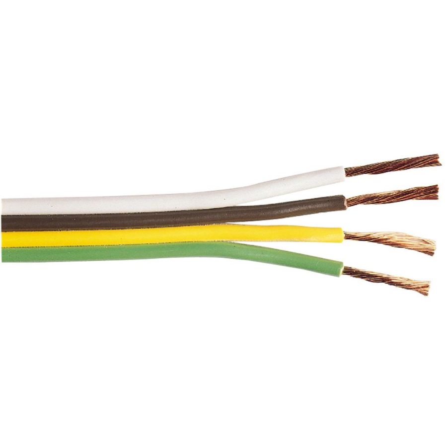 EAST PENN 2915 Deka (02915) 100FT 16-4 Gauge Parallel Primary Wire, Yellow,Green,White,Brown