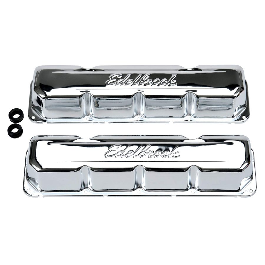 EDELBROCK 4431 Signature Series Chrome Valve Covers - Set of 2