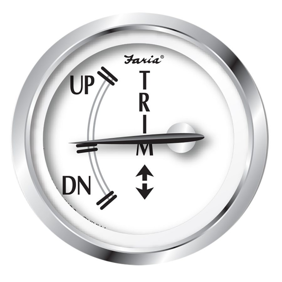 FARIA 25007 NEWPORT SS 2 INCH TRIM GAUGE FORJ/E/SUZUKI OUTBOARDS