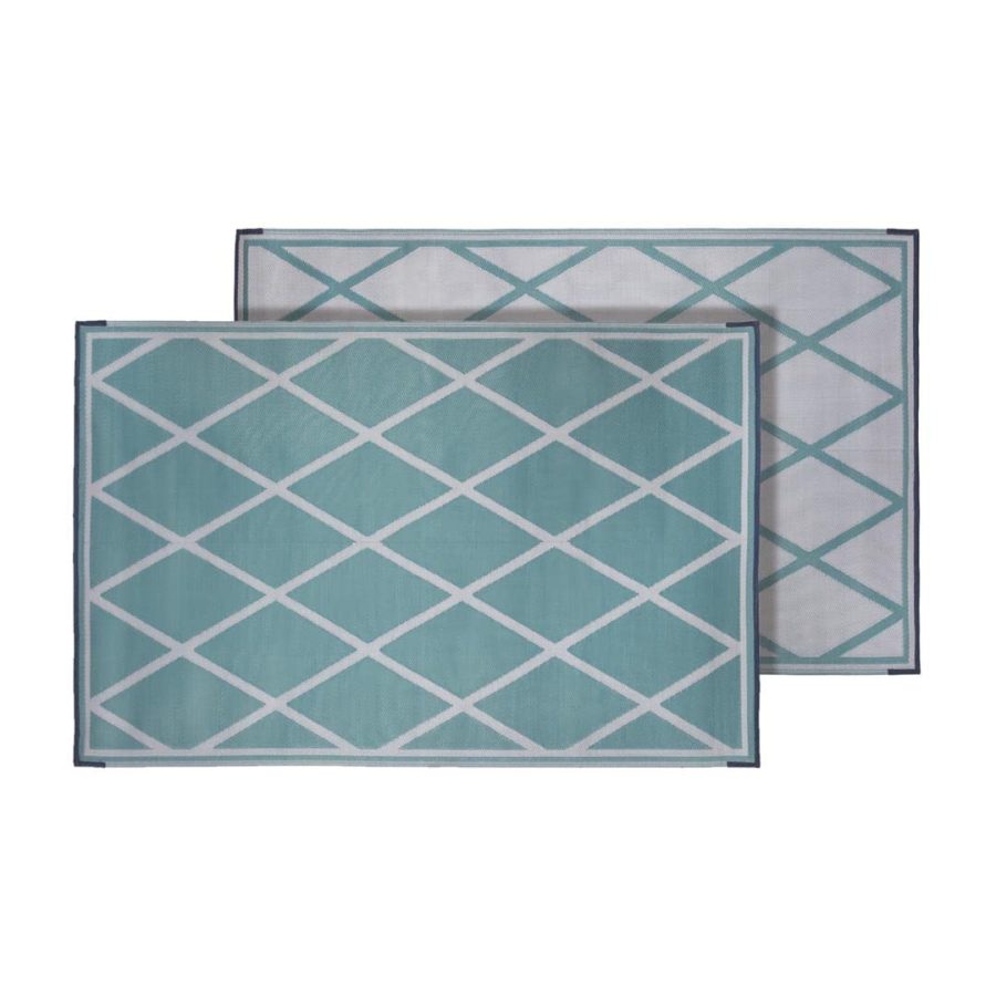 FAULKNER 68902 Furniture Mat Diamond 9x12 Turquoise/white