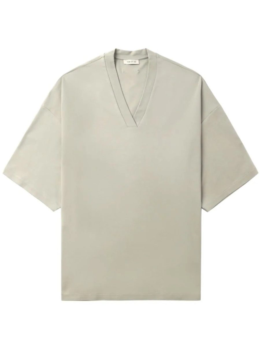 FEAR OF GOD Milano V-Neck Viscose T-Shirt Paris Sky