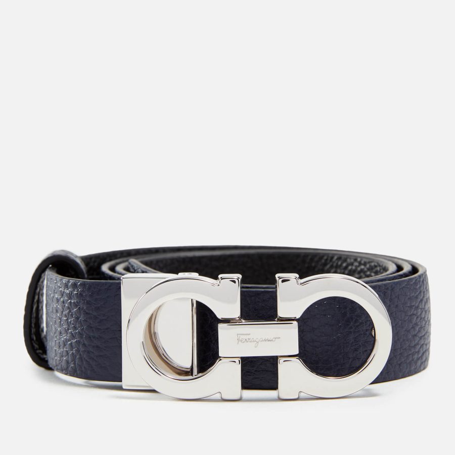 Ferragamo Gancini Reversible Leather Belt - 70cm