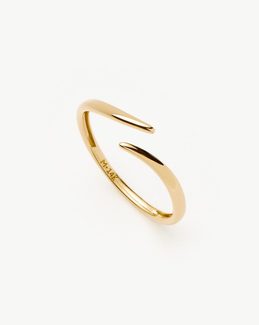 Fine Open Claw Ring | 14k Solid Gold