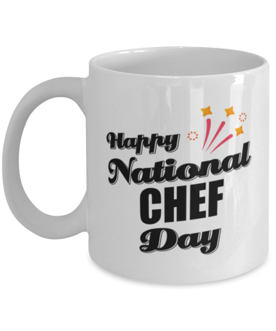 Funny Chef Coffee Mug - Happy National Day - 11 oz Tea Cup For Office Friends