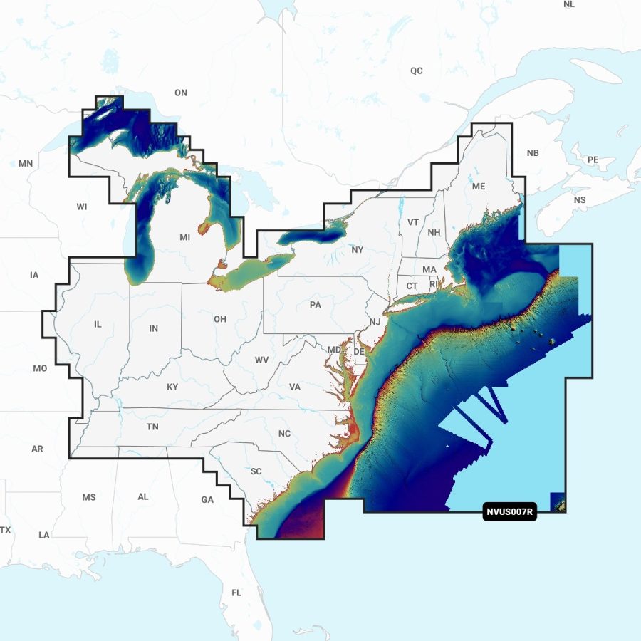 GARMIN 010-C1291-00 NSUS007R Navionics+ Vision+ U.S. East microSD