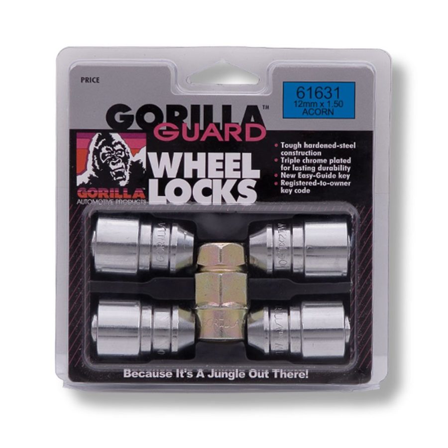 GORILLA 61631 Acorn Guard Locks (12mm x 1.50 Thread Size) - Pack of 4