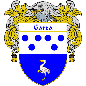 Garza Family Crest / Coat of Arms JPG and PDF - Instant Download