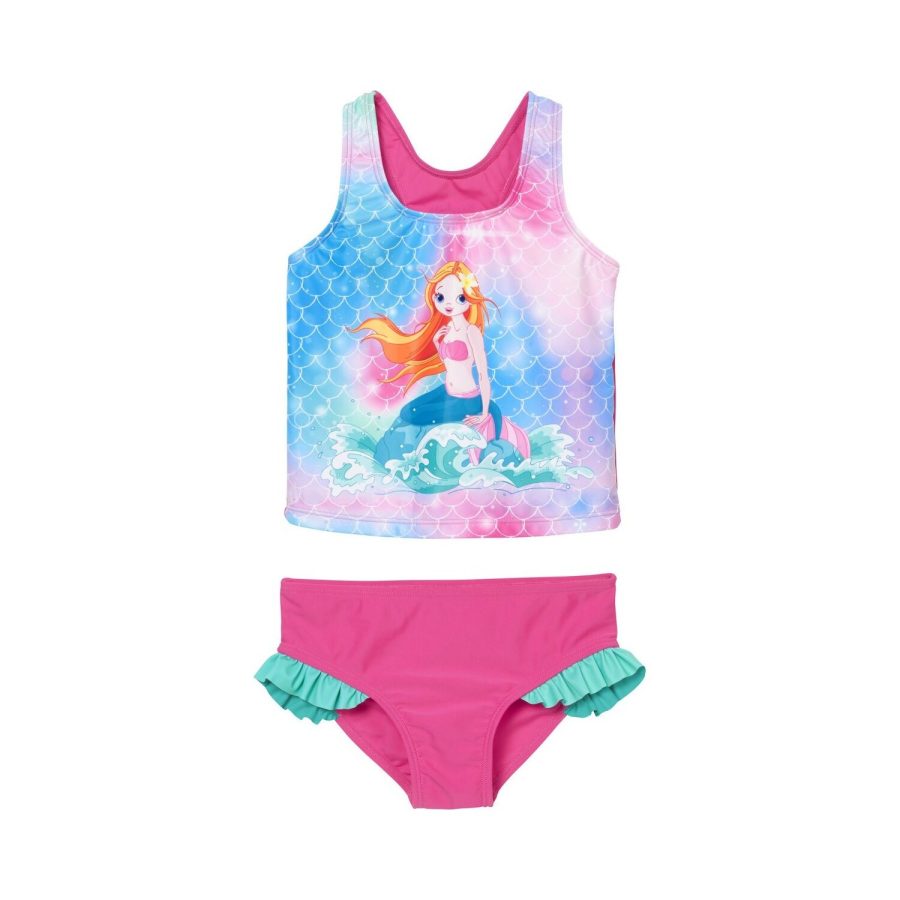 Girl's 2-piece swimsuit with uv protection Playshoes Mermaid