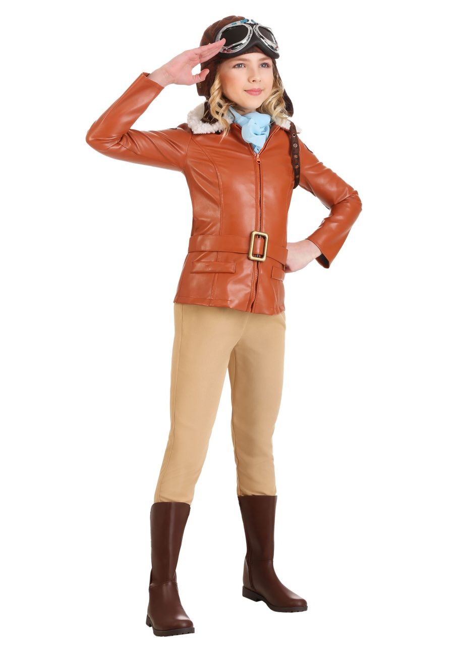 Girl's Deluxe Amelia Earhart Costume