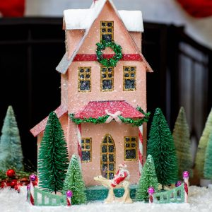 Glittery Merry Merry House Christmas Tabletop Decor