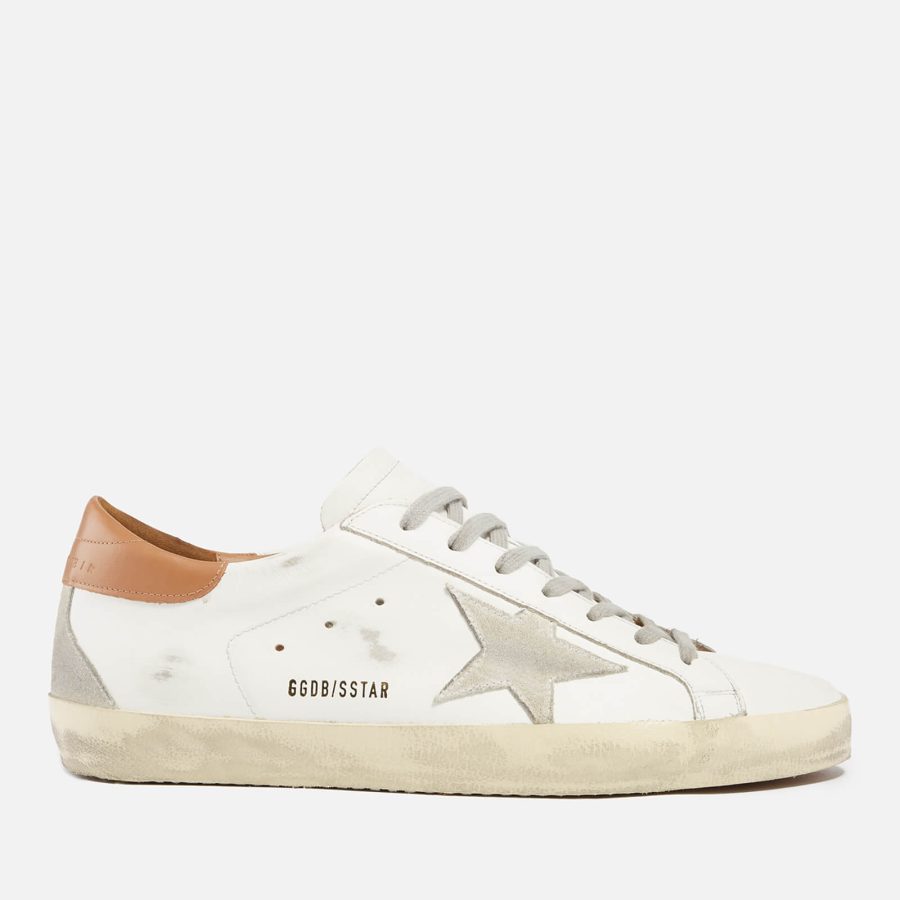 Golden Goose Men's Superstar Leather Trainers - White/Ice/Light Brown - UK 7