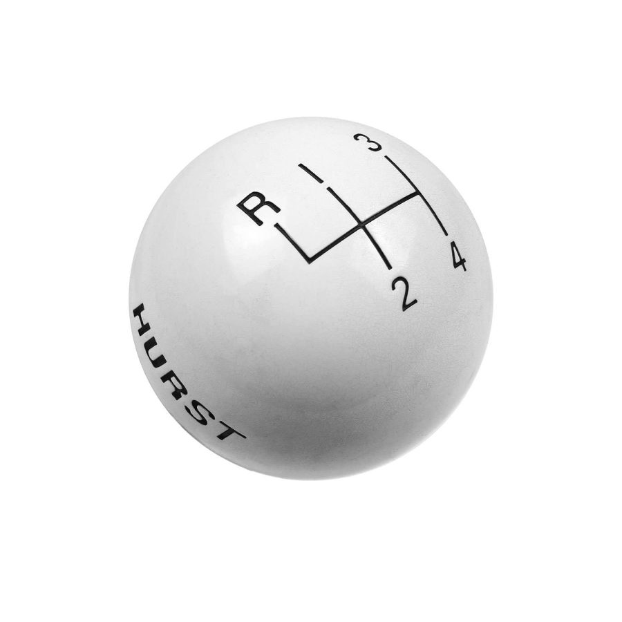 HURST 1637626 White Plastic Replacement Shifter Knob