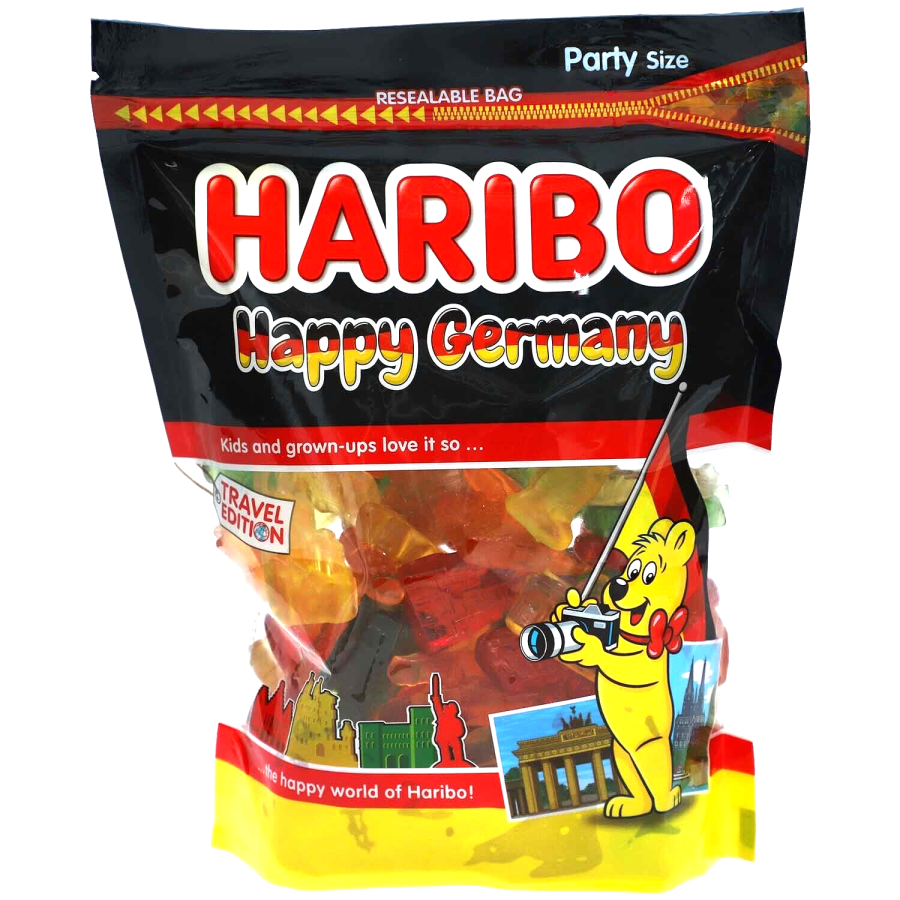 Haribo The HAPPY GERMANY gummy bears -XL 700g-TRAVEL EDITION FREE SHIPPING