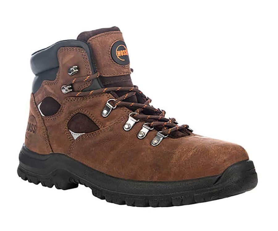 Hoss Boots Adam Brown - 60421 - Men's 6" Steel Toe Waterproof Work Hiker Boot