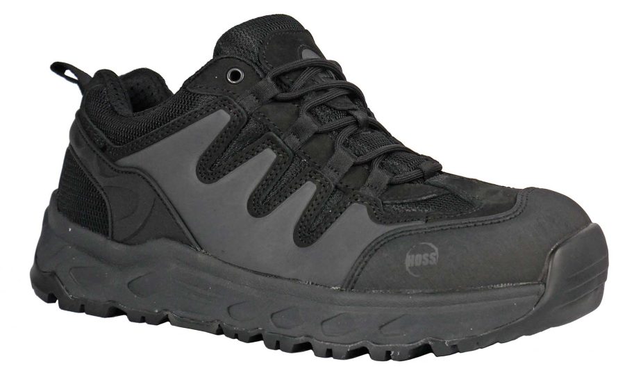 Hoss Boots Eric Lo Black - 50138 - Men's 2" Aluminum Toe Wedge Sole Work Hiker Boot