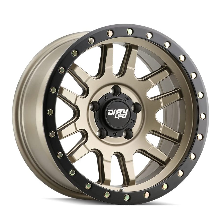 ION WHEELS 9309-7983MGD12 CANYON PRO 17x9, Bolt Pattern: 6x5.5/, Offset: -12, SATIN GOLD W/SIMULATED RING, set of 1