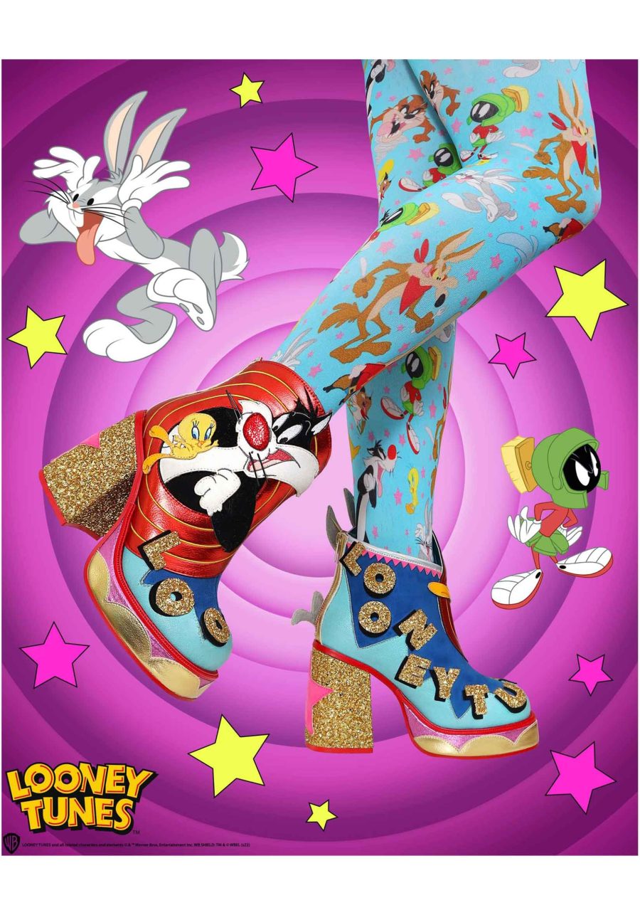 Irregular Choice Looney Tunes That???s All Folks Platform Boot