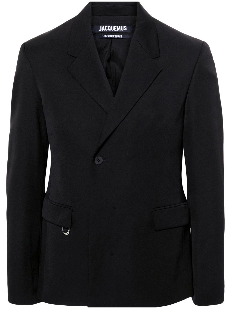 JACQUEMUS La Veste Melo Woven Jacket Black