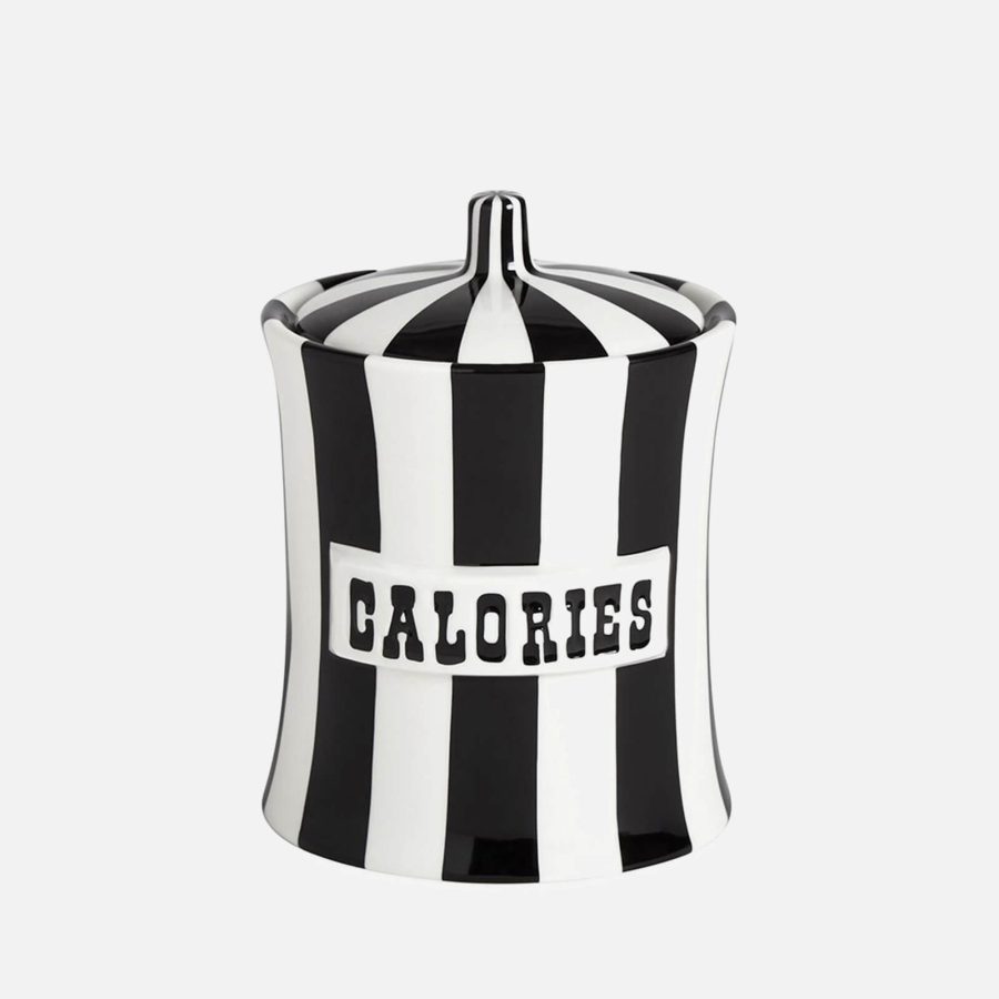 Jonathan Adler Calories Canister - Black & White