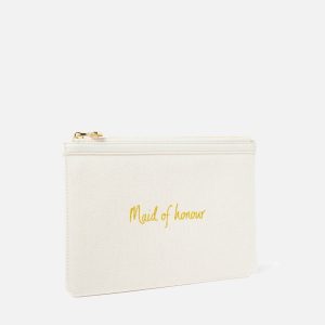 Katie Loxton Bridal Embroidered Maid of Honour Canvas Pouch