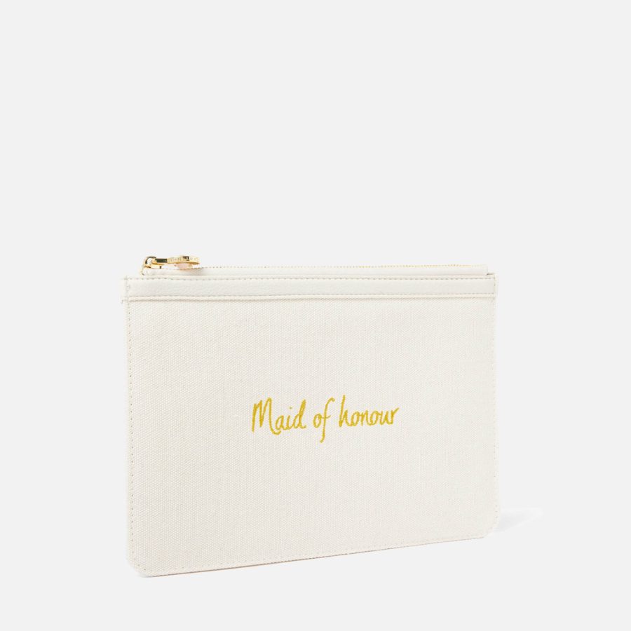 Katie Loxton Bridal Embroidered Maid of Honour Canvas Pouch