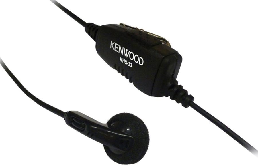 Kenwood KHS-33 Clip Microphone with Earphone (Single Pin)