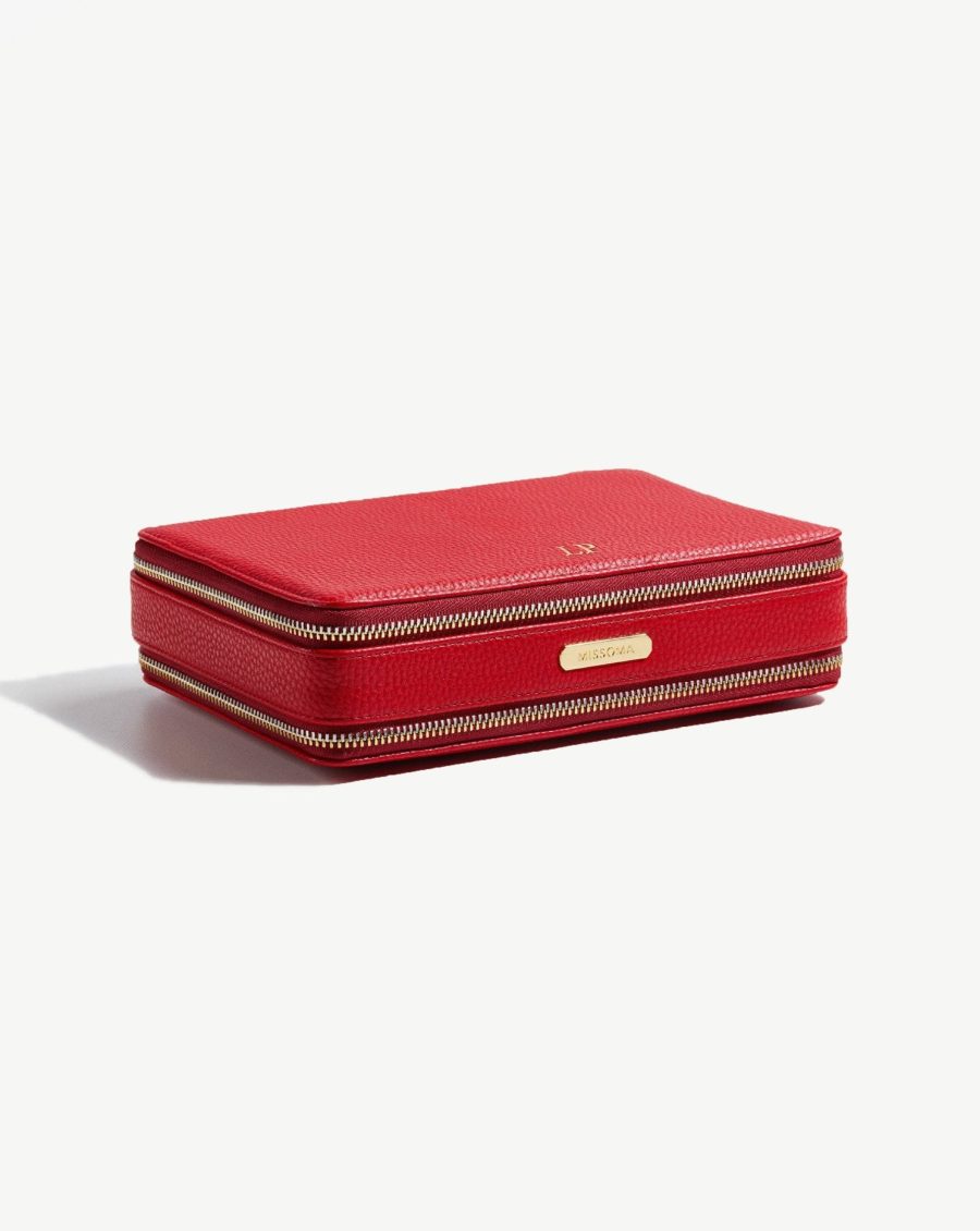 Large Jewelry Case | Berry Red