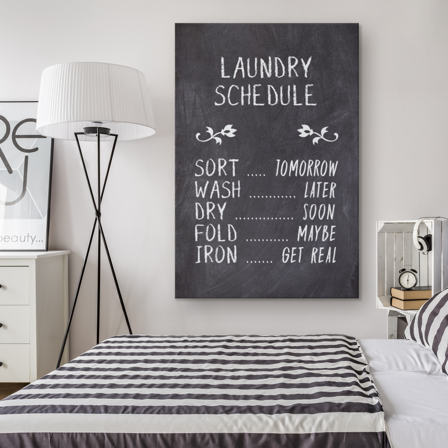 Laundry Schedule Sign - Gallery Wrap