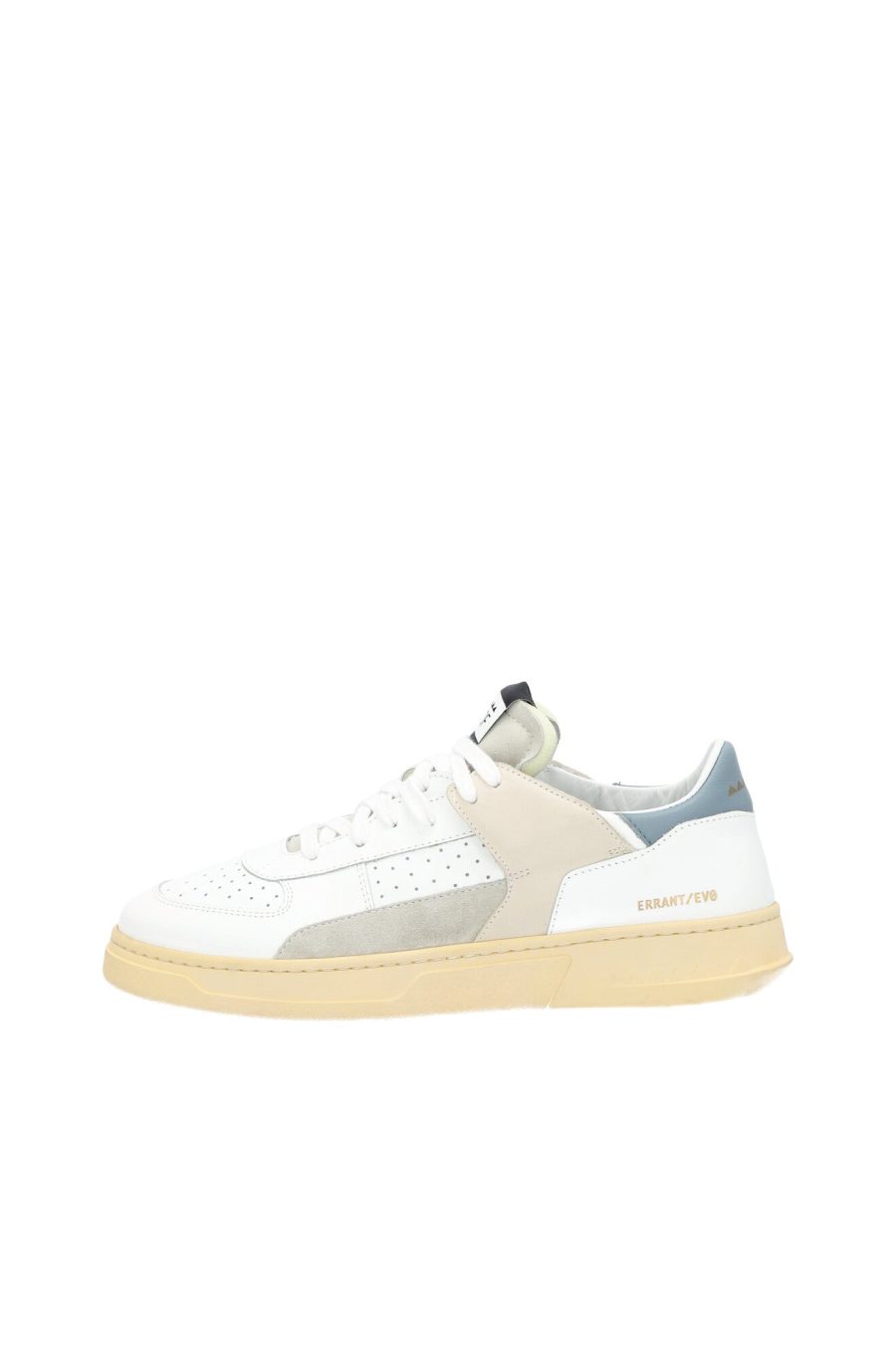 Leather sneakers with laces and suede details men's RUN OF EVO COMBI M-AQ WHITE