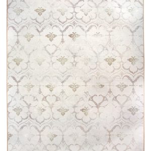 Leilani Damask Ivory Washable Rug