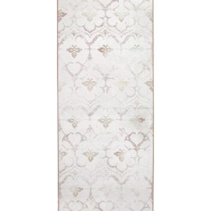 Leilani Damask Ivory Washable Rug