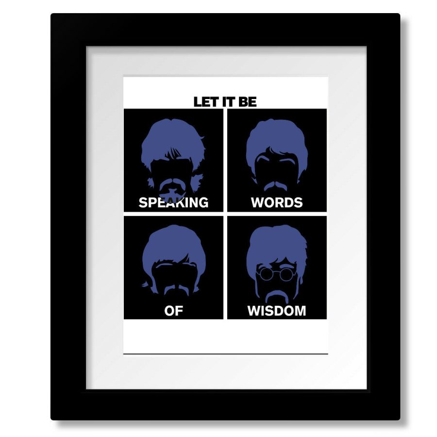 Let it Be by the Beatles - Classic Rock Music Song Lyric Art Print Canvas Plaque