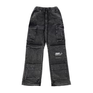 Long Men's Over Cargo Pants X Triple J Black Heather