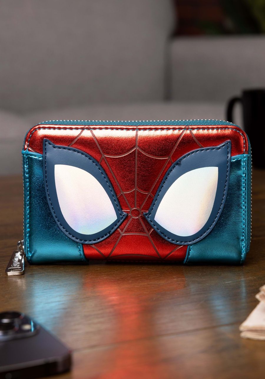 Loungefly Marvel Shine Spider-Man Cosplay Zip Wallet