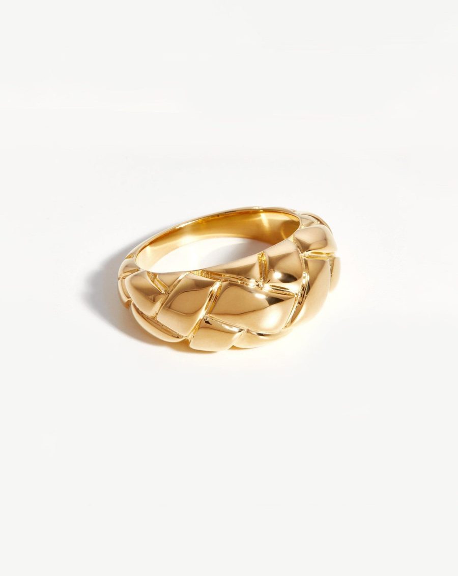 Lucy Williams Dome Waffle Ring | 18k Gold Vermeil