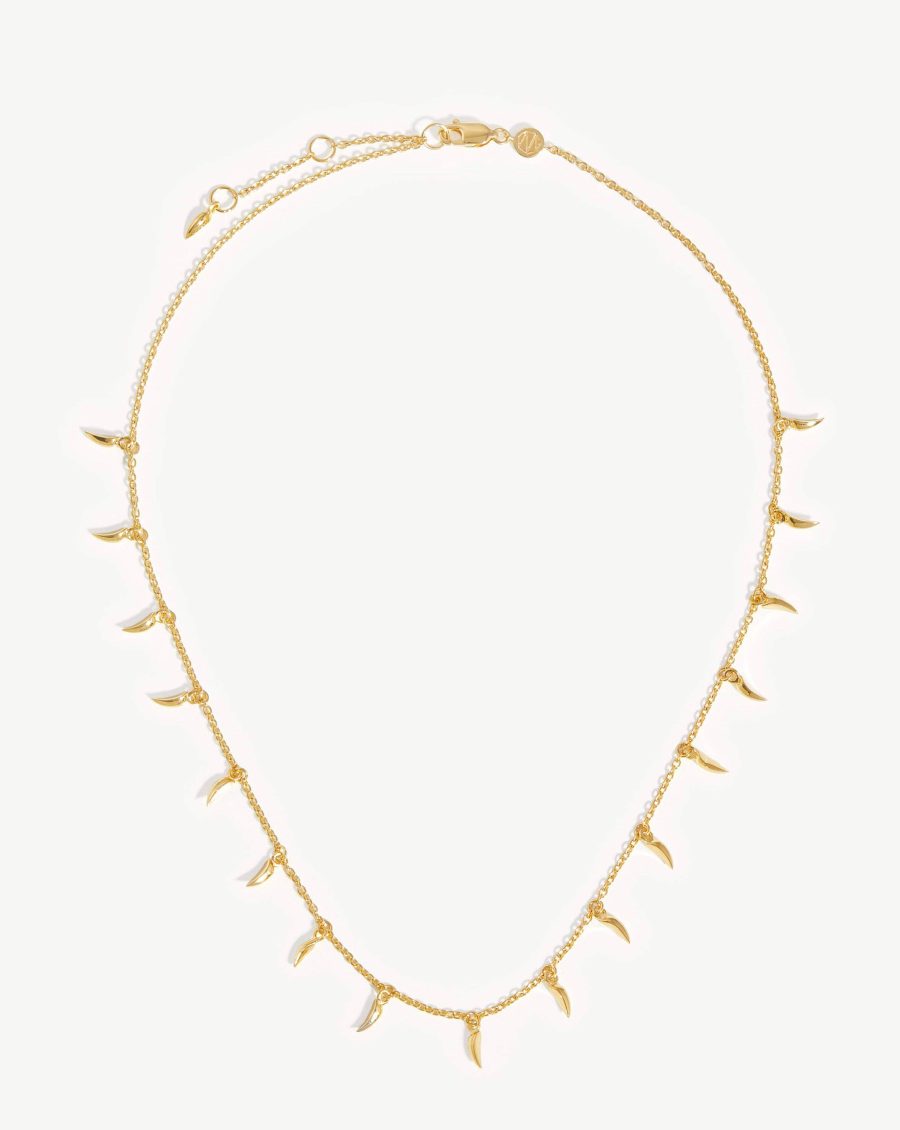 Lucy Williams Mini Fang Necklace | 18k Gold Vermeil