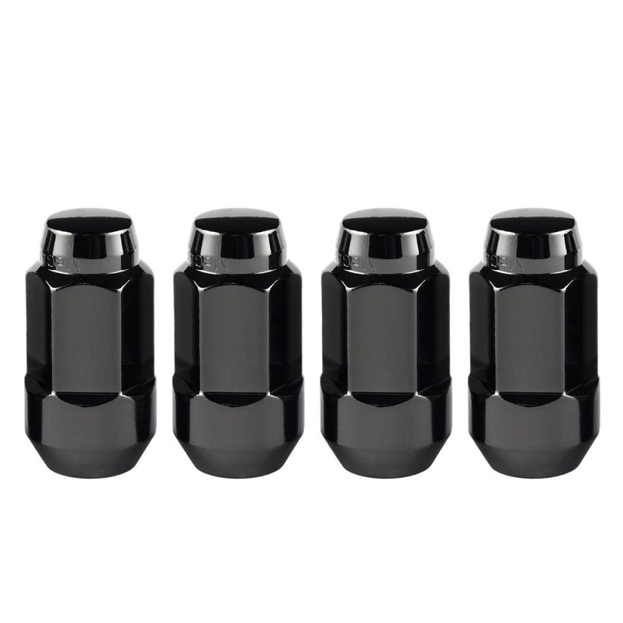 MCGARD 64034 Black (M14 x 1.5 Thread Size) Bulge Cone Seat Style Lug Nut (Set of 4)