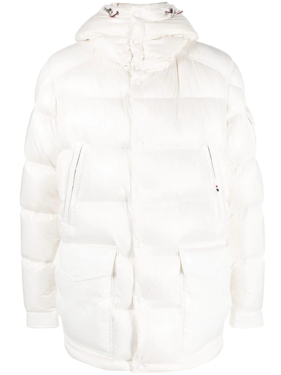 MONCLER Chiablese Padded Press Stud Fastening Jacket White